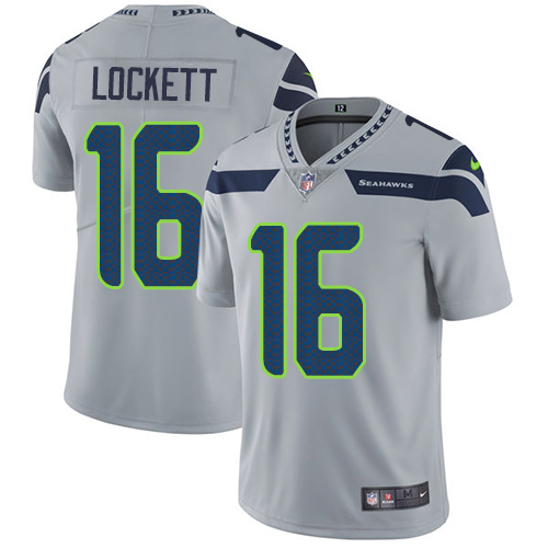 2019 Men Seattle Seahawks #16 Lockett grey Nike Vapor Untouchable Limited NFL Jersey->seattle seahawks->NFL Jersey